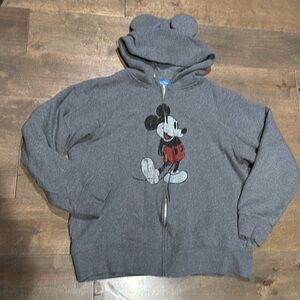 Mickey Mouse Hooded Sweatshirt with Mickey Ears Women’s XL